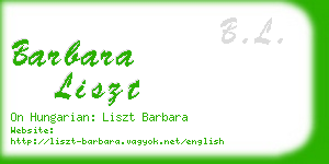 barbara liszt business card